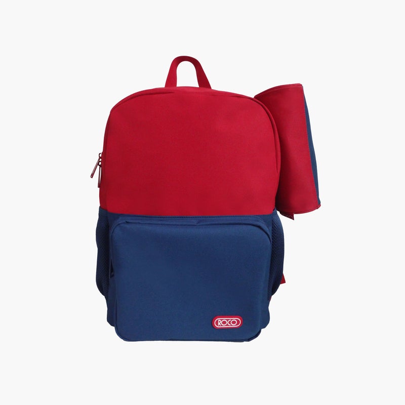 Colourblock 16-inch Backpack with Adjustable Shoulder Straps and Pencil Pouch - 43x31x14 cms